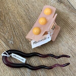 New with tags Madewell Hair Accessories lot purple French hair pin claw clip